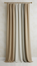 Sheer Linen Panel With Gold Foil Edge