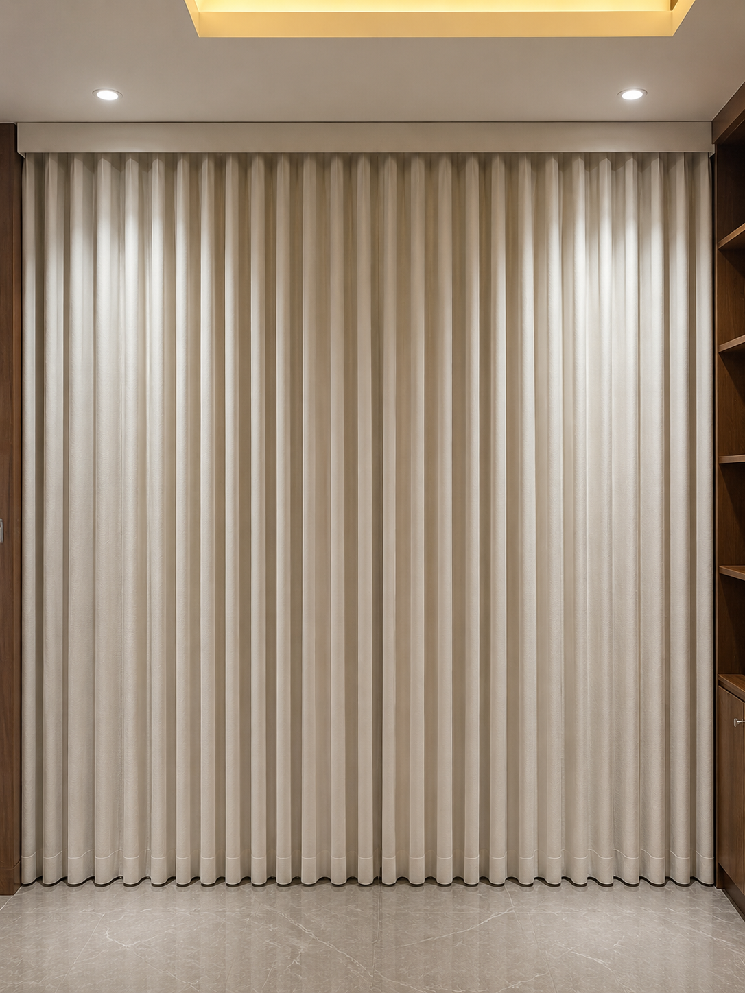 Minimalist Ivory Full-Length Curtain